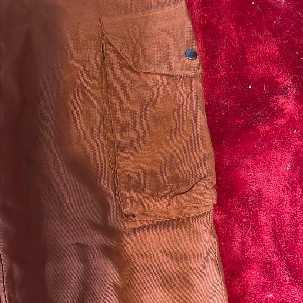 Women’s Orange Cargo Pants - Picture 3 of 4